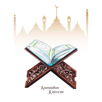 Ramadan Kareem - Sacred Quran Reading During Holy Month
