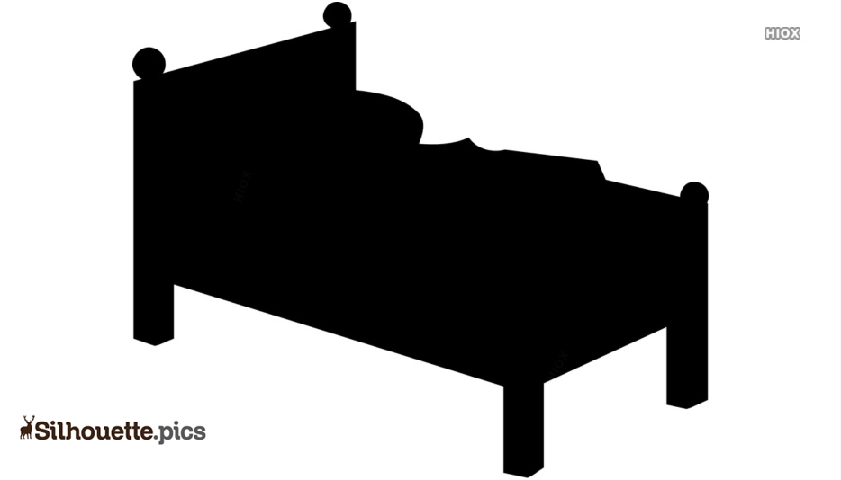 Classic Wooden Bed Silhouette - Free Vector Illustration