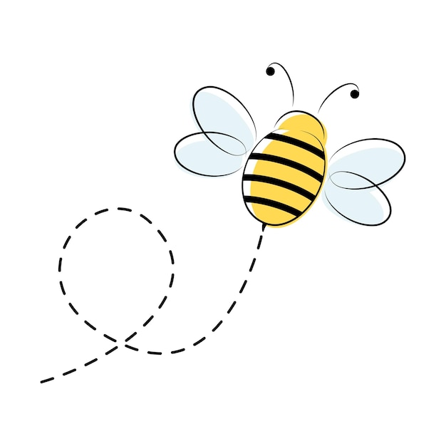 flying bee clipart