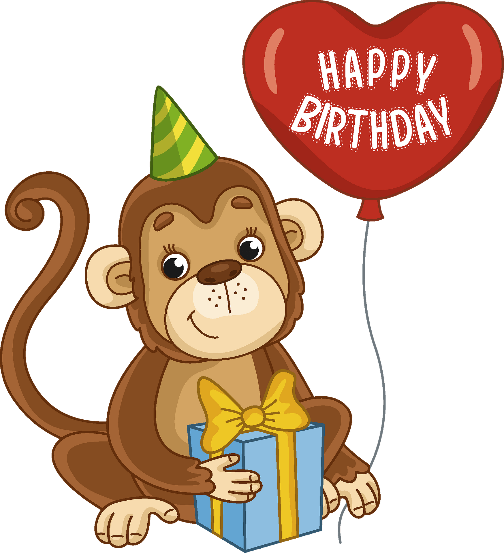 Party Monkey Theme Vector Illustration. Royalty Free SVG, Cliparts ...