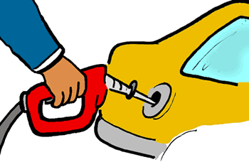 Refueling a Car - Illustration of Fueling Process
