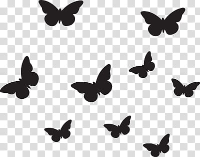 Butterflys Black - Clip Art Library