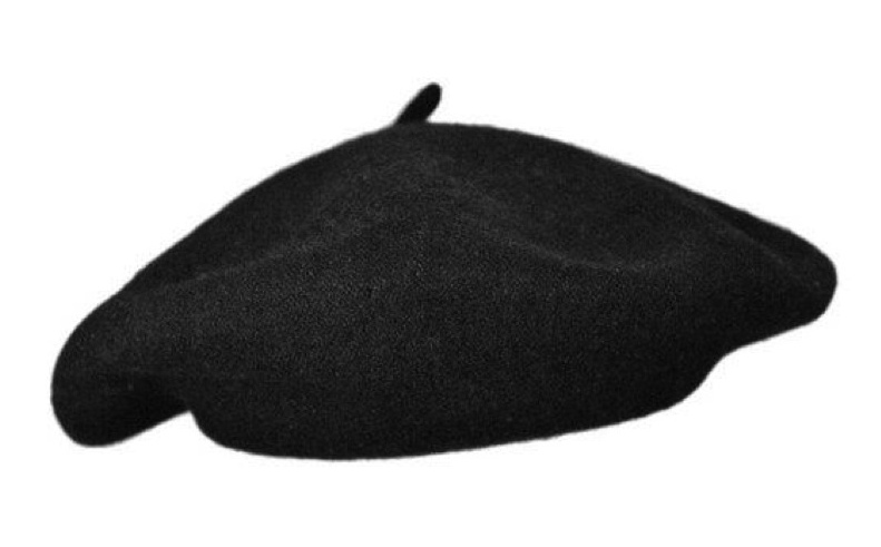 Black Wool Beret - Timeless French-Style Headwear for Men & Women