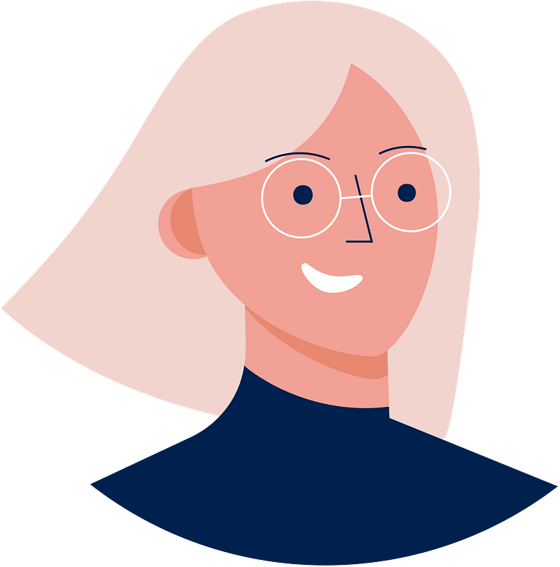 Friendly Professional Portrait Illustration - Modern Flat Design