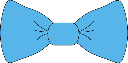 Blue Bow Tie Illustration - Clean Vector Clipart for Design & Web Use