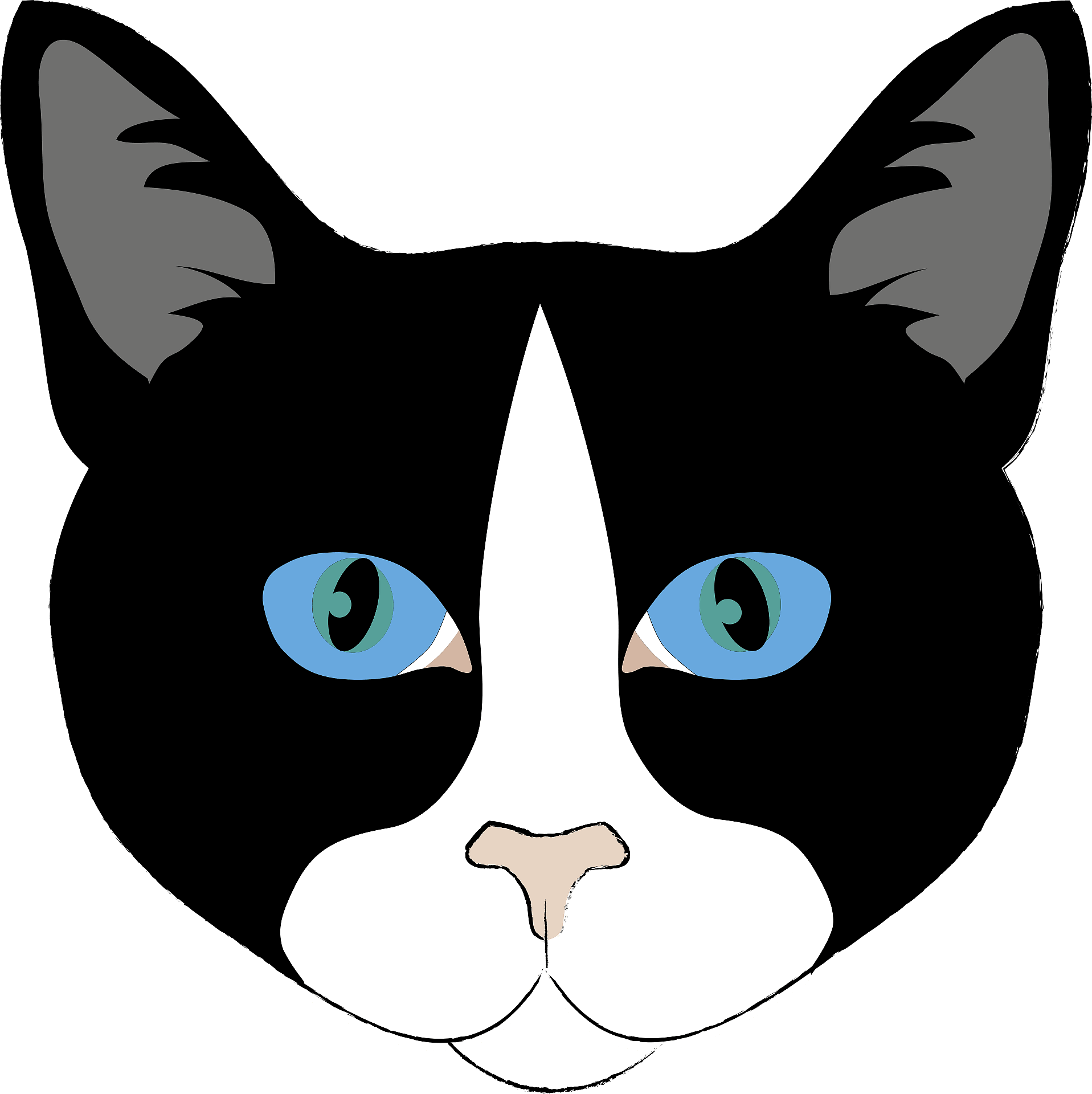 Blue cat icon - Free blue animal icons