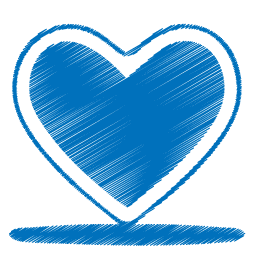 Blue Heart Icon - Symbol of Compassion, Health, and Affection