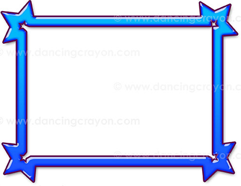 Blue Star Border Frame - Free Clipart for Projects & Presentations