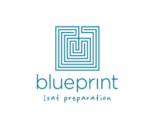 Blueprint ISAT Preparation logo featuring a teal maze-style square and text below.