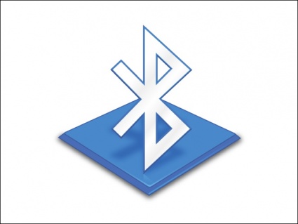 Official Bluetooth logo featuring the white bind rune symbol on a blue diamond-shaped base.