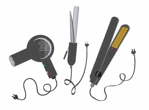 Hair Styling Tools - Dryer, Curling Iron & Flat Iron Set
