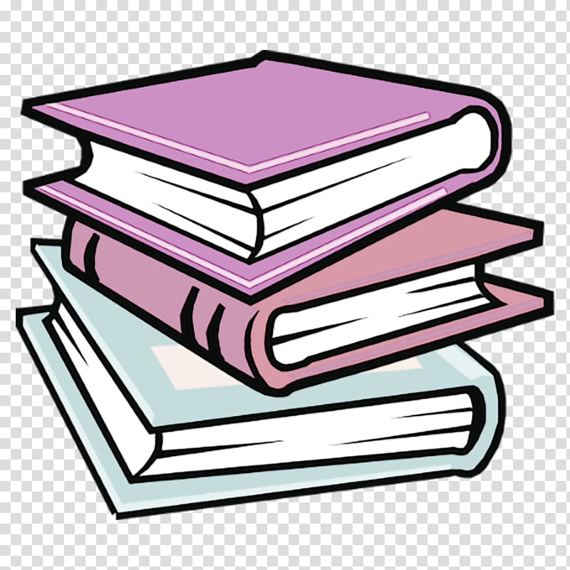 Stack of four colorful illustrated books in purple, pink, and blue hues with bold black outlines.