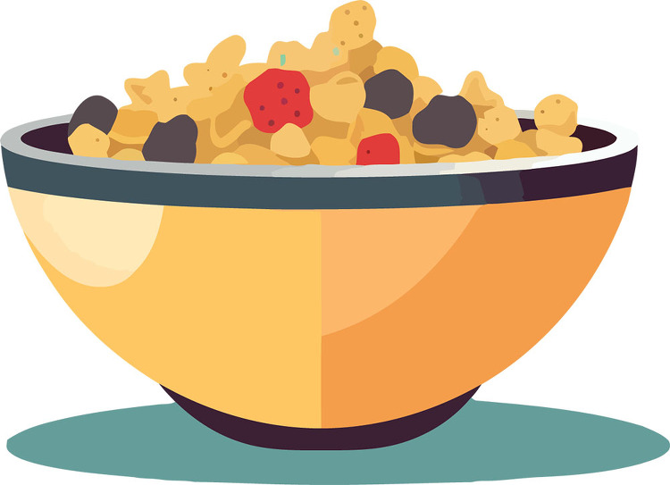 Cereal Bowl Clipart, Breakfast Clip Art, Food Meal Diet Bowls