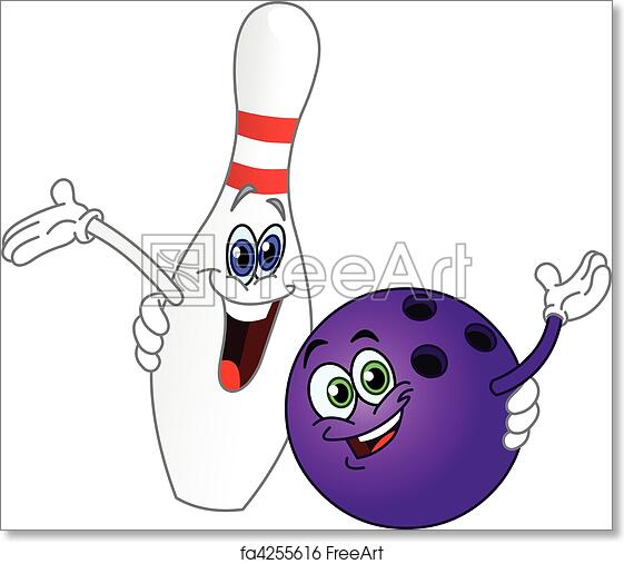 Fun Bowling Cartoon Characters - Pin & Ball Mascots for Kids and Events