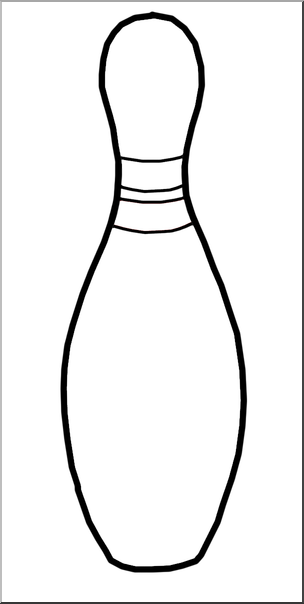 Bowling Pin Illustration - Clean Line Art for Design & Education