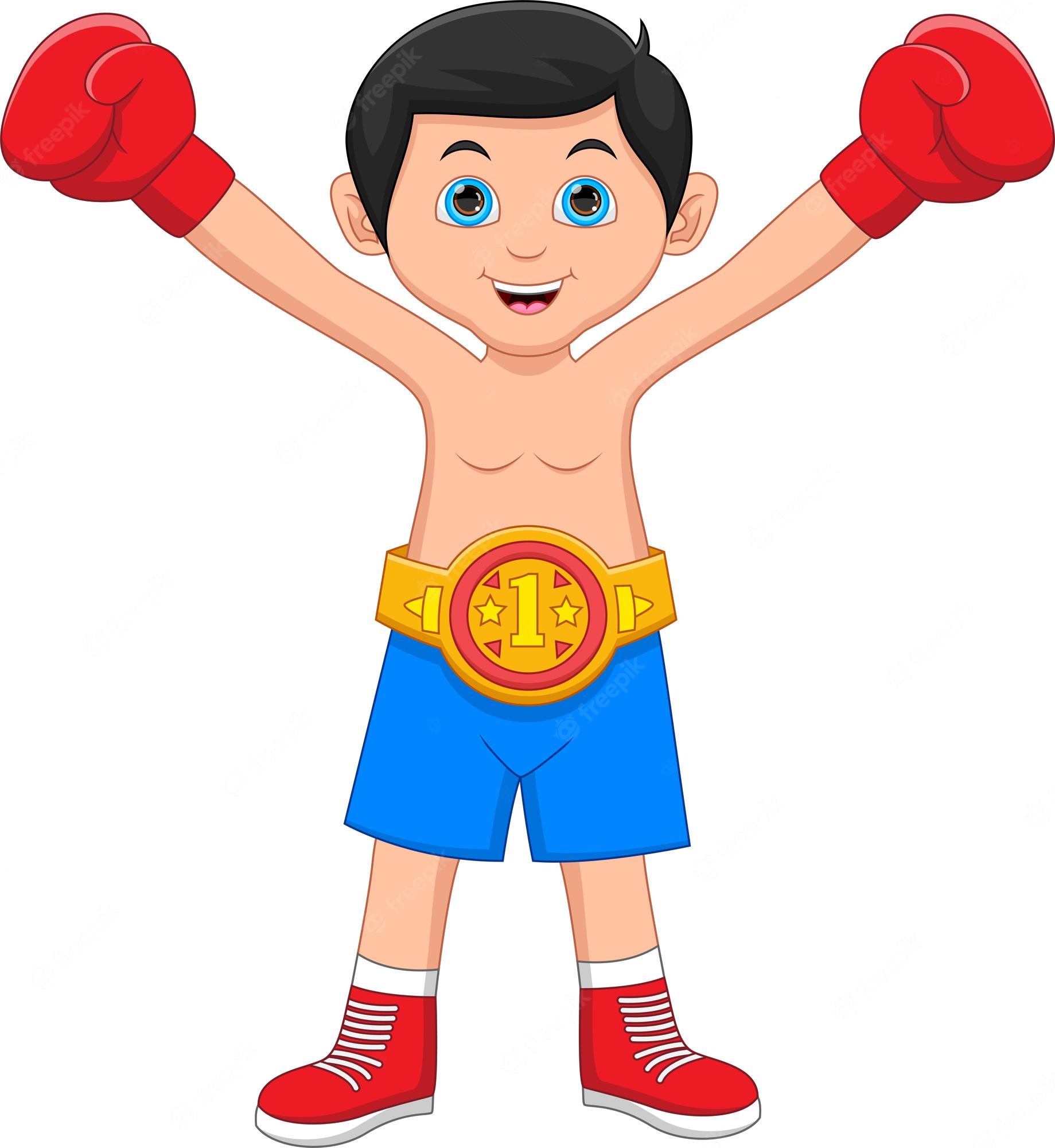 Vector Illustration Of Boxing Champion Royalty Free SVG, Cliparts ...