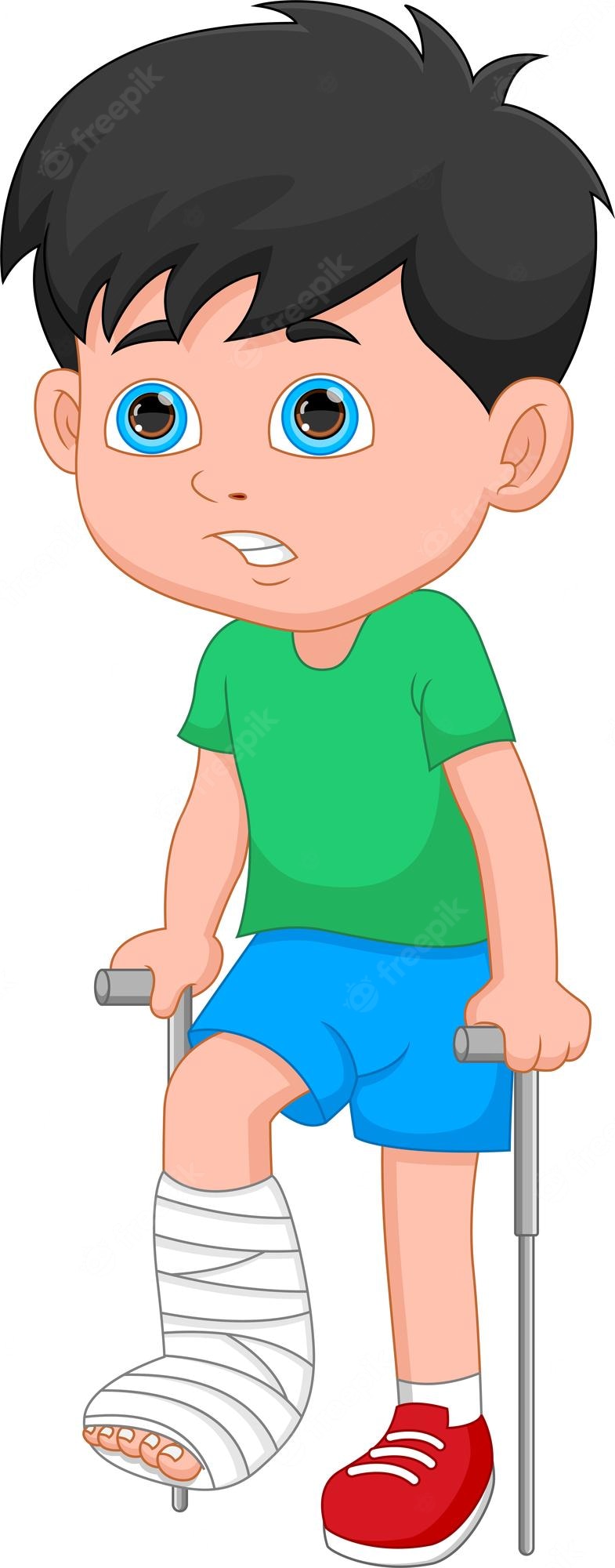 Boy With Broken Leg Royalty Free SVG, Cliparts, Vectors, And Stock ...