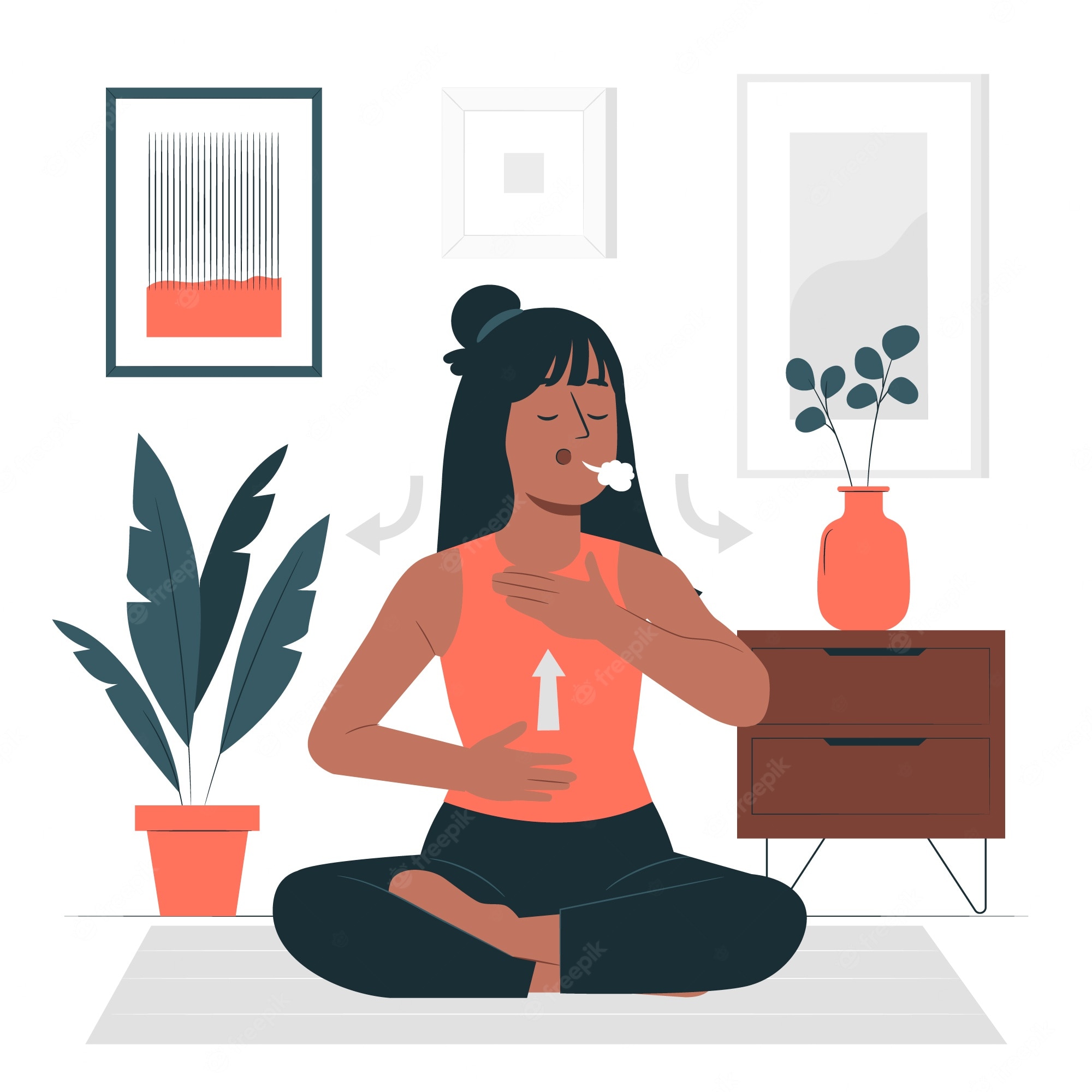 Breathing exercises: Mindfulness techniques to help with - Clip Art Library