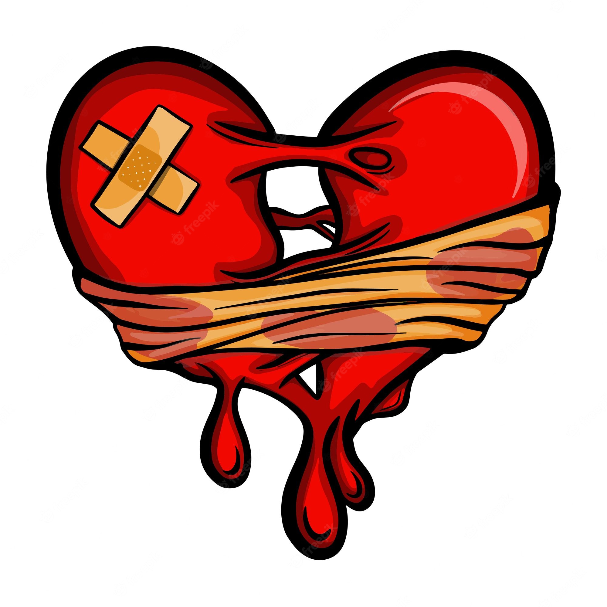 cracked hearts - Clip Art Library