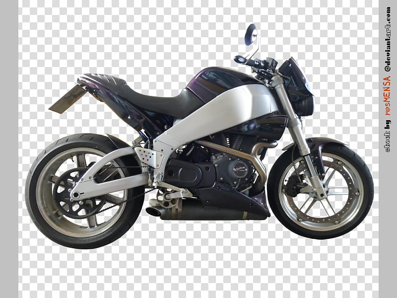 2000s Custom Sport Motorcycle - Black & Silver Design with Exposed Engine