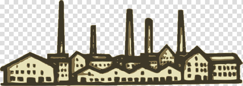 Industrial Factory Illustration - Vintage Manufacturing Scene