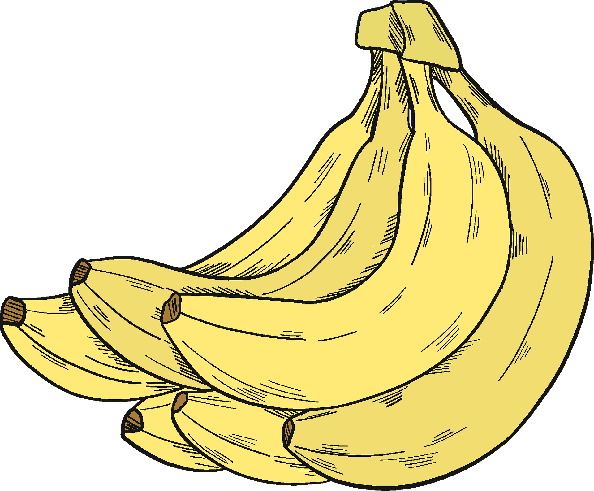 Bananas clipart image bunch of yellow bananas including one that - Clip ...