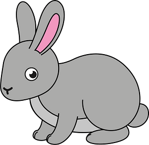 Cute rabbit cartoon. Bunny clipart vector illustration Stock - Clip Art ...