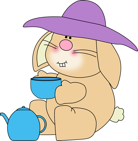 Cute Bunny Tea Party Illustration - Free Clipart for Kids & Crafts