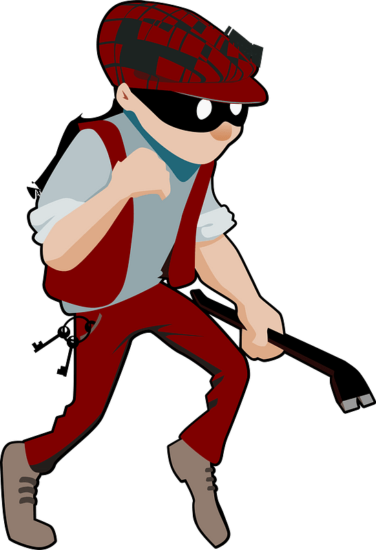 Burglar Illustration - Theft & Security Concept Art