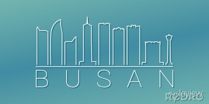 Busan City Skyline Illustration | Modern Urban Design