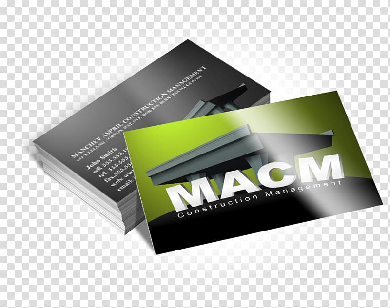 MACM Construction Management - Professional Business Card Design