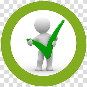 Confirmation Icon - Green Checkmark with Human Figure