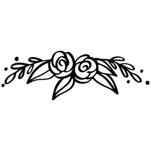 Elegant Rose Flourish Illustration - Free Vector Clipart