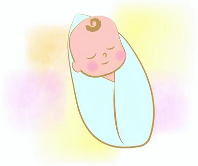 Calm Newborn Swaddle Illustration - Soothing Baby Sleep Visual