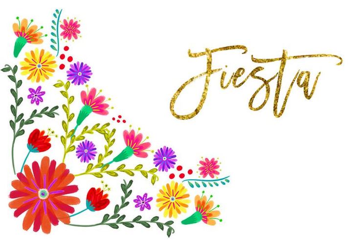 Fiesta Floral Design - Celebratory Illustration for Events & Decor