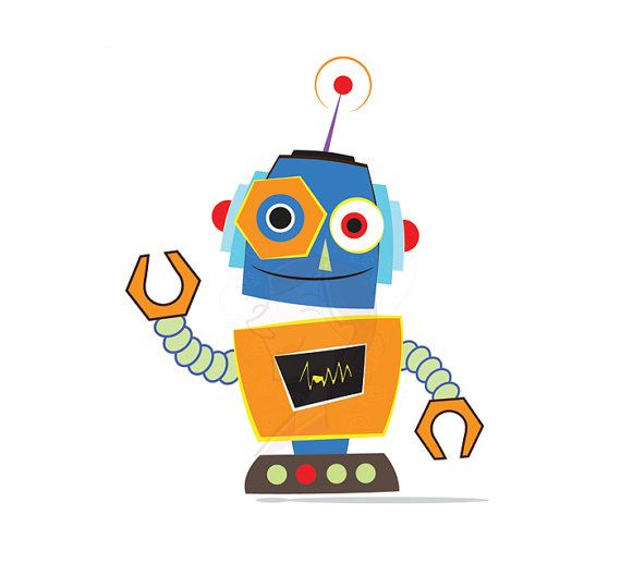 Cute Robot Illustration for Kids’ Tech Education & Website Graphics