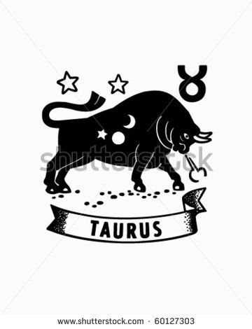 Taurus Zodiac Sign Symbol - Astrological Bull Emblem