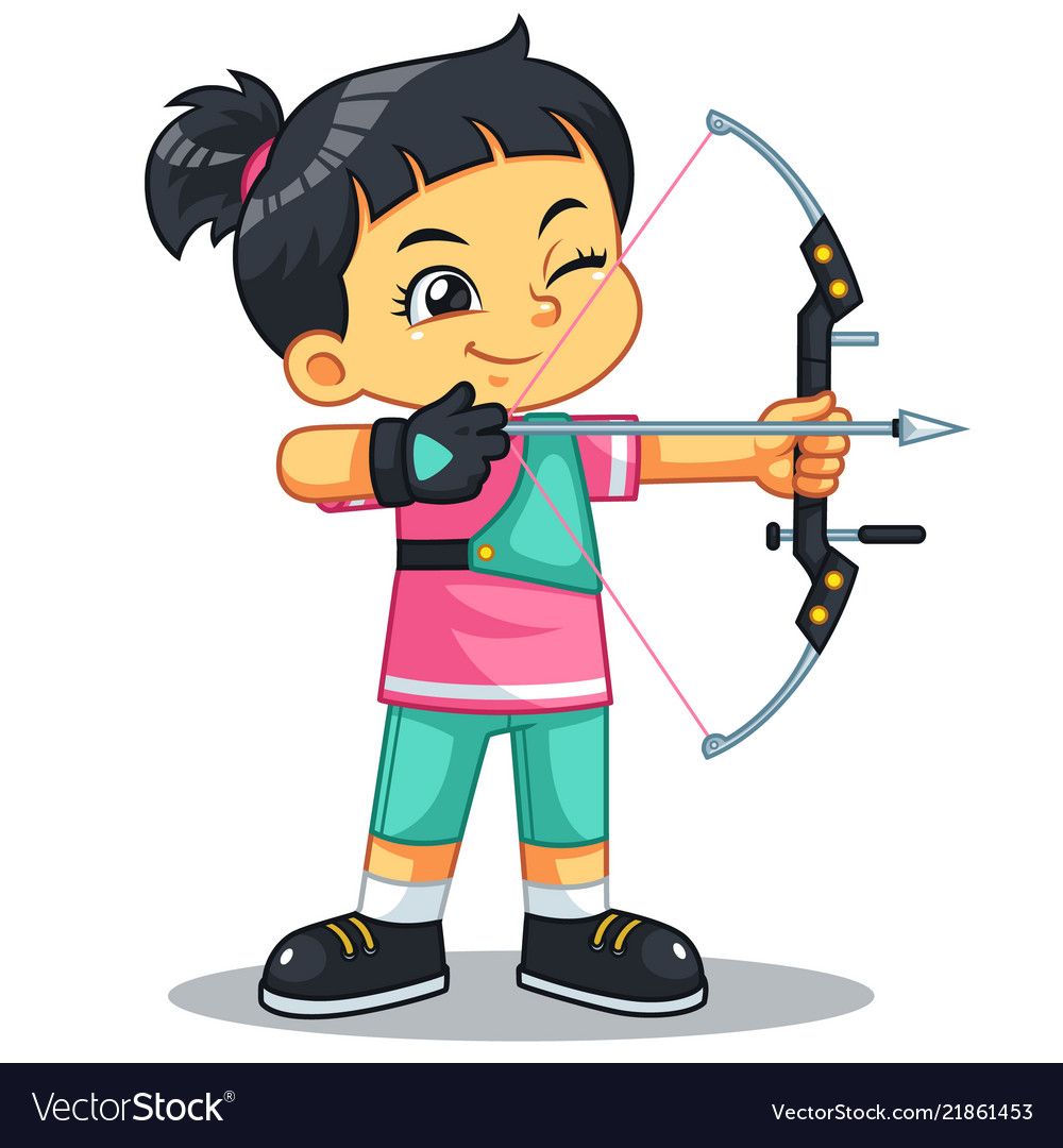 Archer Female Bow And Arrow Clip Art Library Clip Art Library