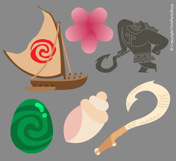 Moana Movie Icons & Symbols - Free Clipart Collection