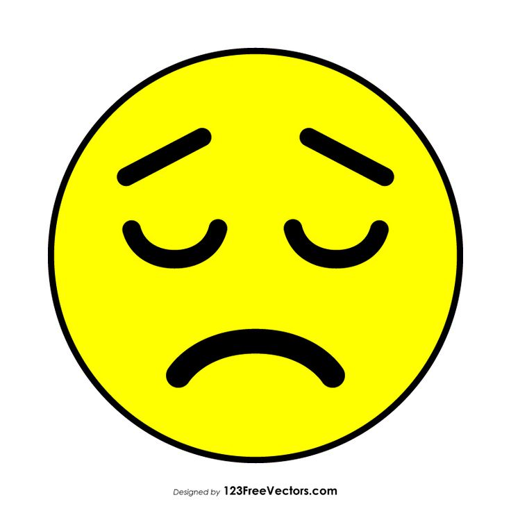 Yellow emoji face with closed eyes, furrowed brows, and downturned mouth expressing sadness or disappointment.