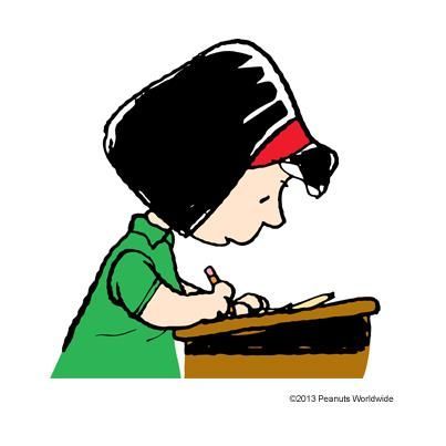 Peppermint Patty Writing - Classic Peanuts Comic Character