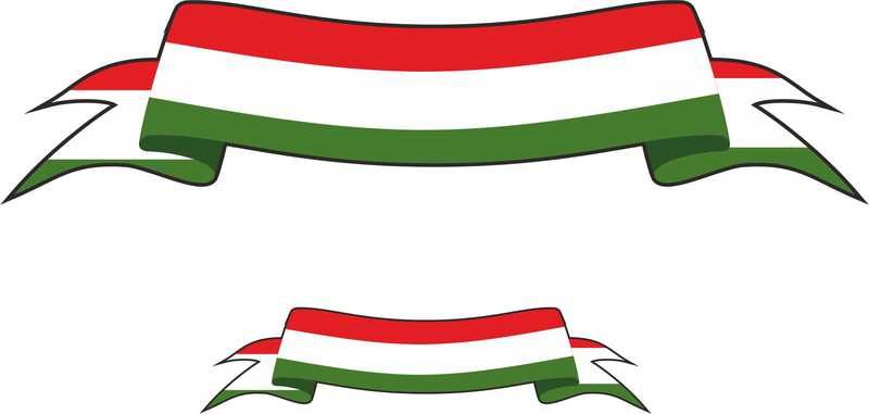 Hungarian Flag Ribbons - Decorative Vector Graphics for National Celebrations