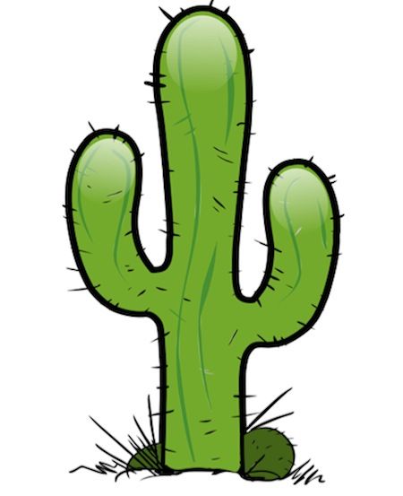 Cartoon Cactus Illustration - Free Vector-Style Desert Plant Graphic