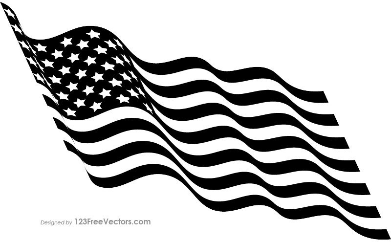 Waving American Flag Vector Illustration | Free Download