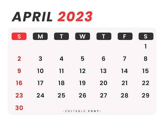 april calendar clip art