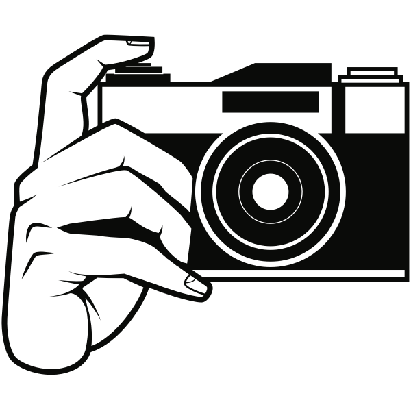 Camera Icon - Hand-Held Photography Symbol for Web & UI Design