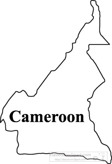 Map And Flag Of Cameroon Royalty Free SVG Cliparts Vectors And   Cameroon Outline Map Clipart 