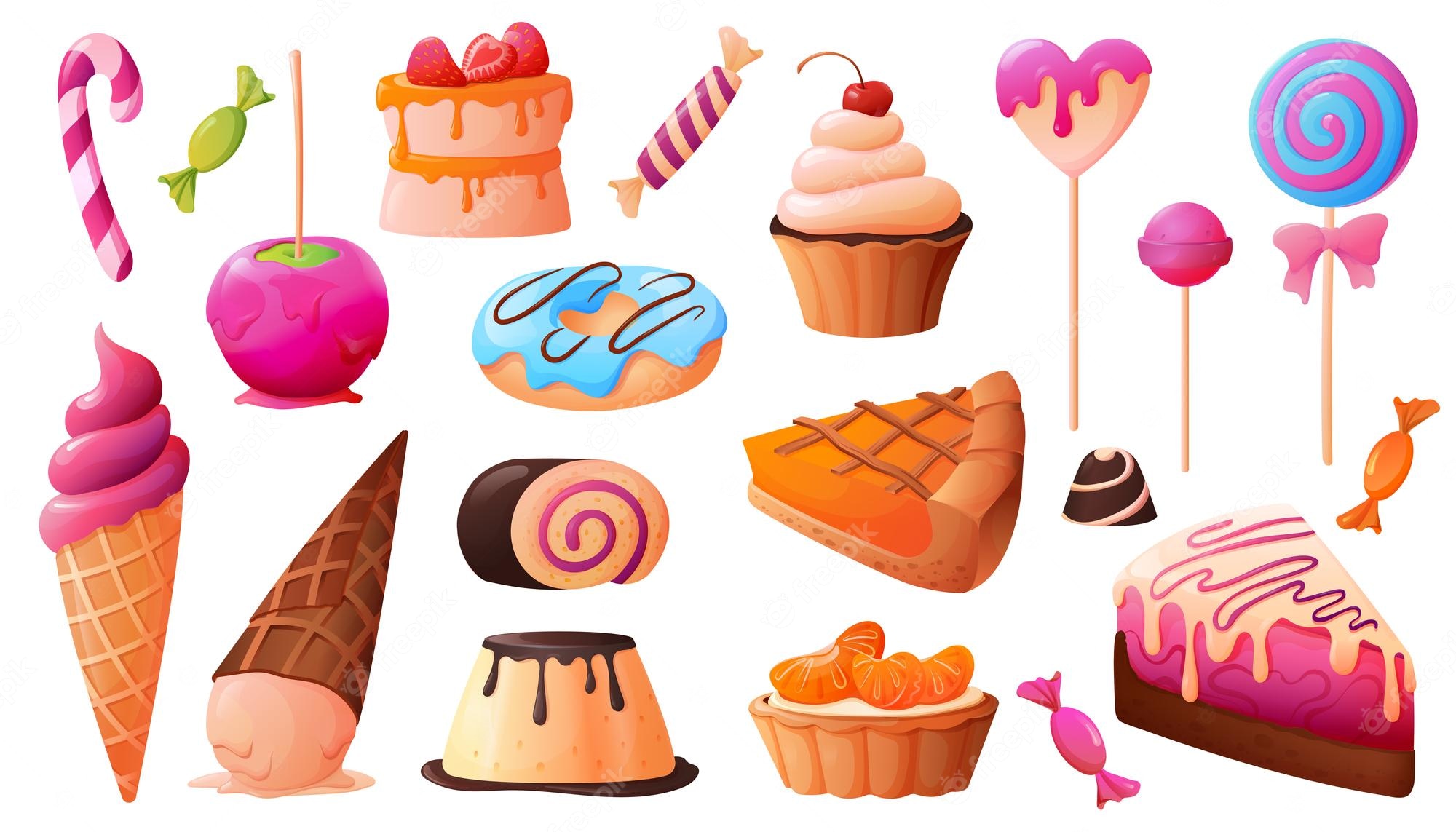 Kawaii Sweet Treats Clipart Sweet Treats Clipart Sweet Snacks Clip 