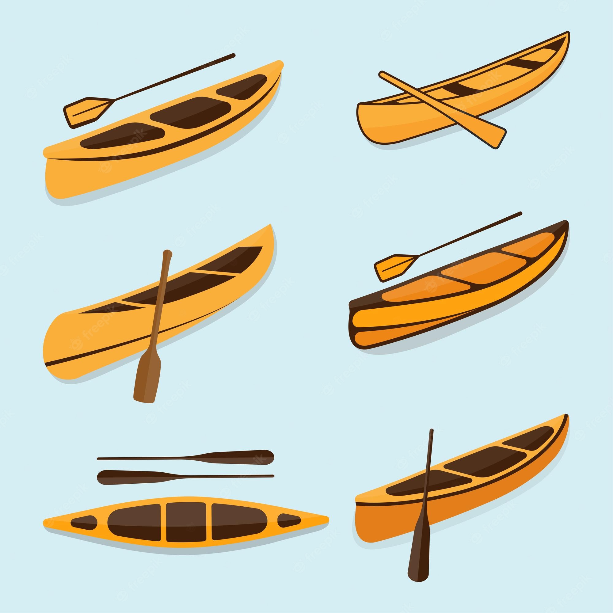 Boats and Ships Clipart-blue canoe with paddle clipart