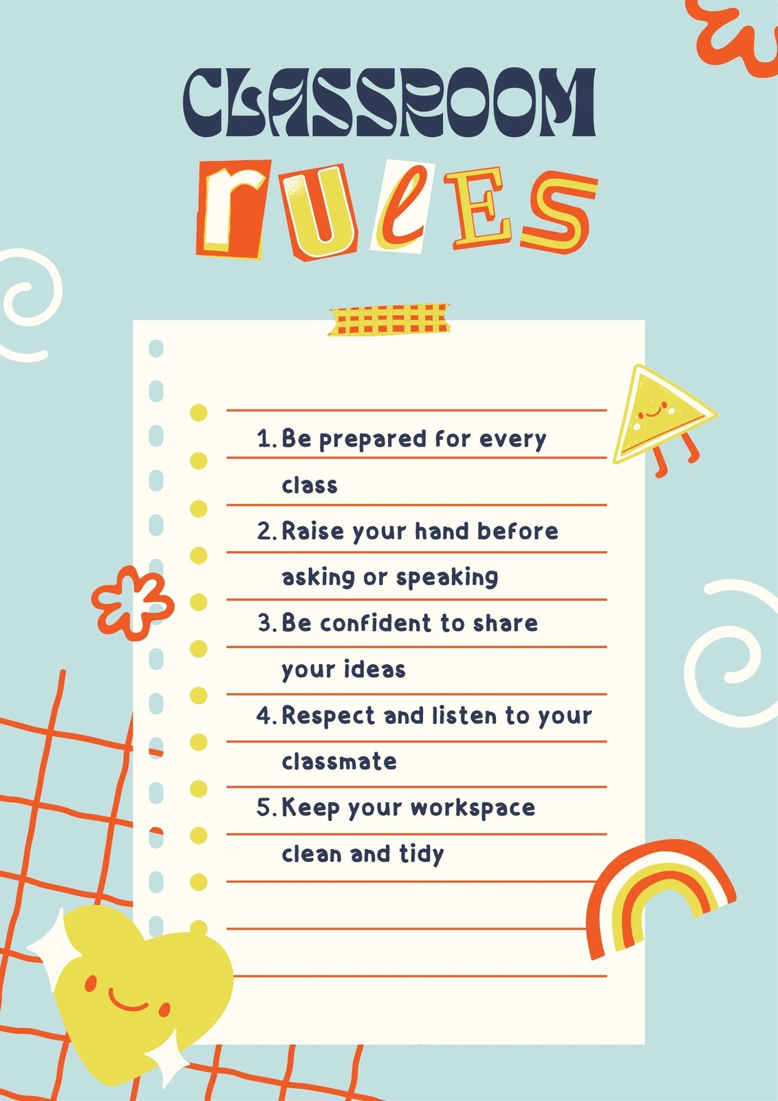 Classroom rules FAB BUNDLE 36 Images Black and white and color
